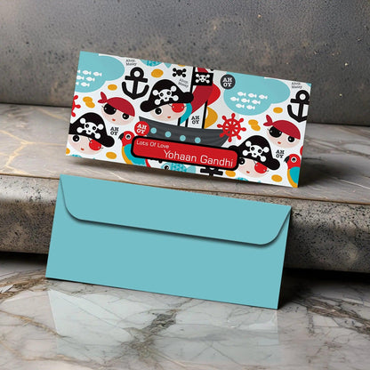 Personalised Money Envelopes - Ahoy Theme - Set of 20 - Chatterbox Labels - Envelopes