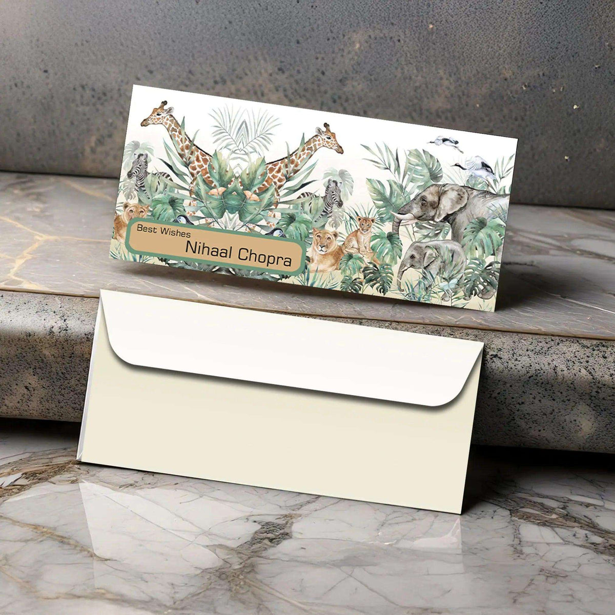 Personalised Money Envelopes - Animals Theme - 20 Pieces - Chatterbox Labels - Envelopes