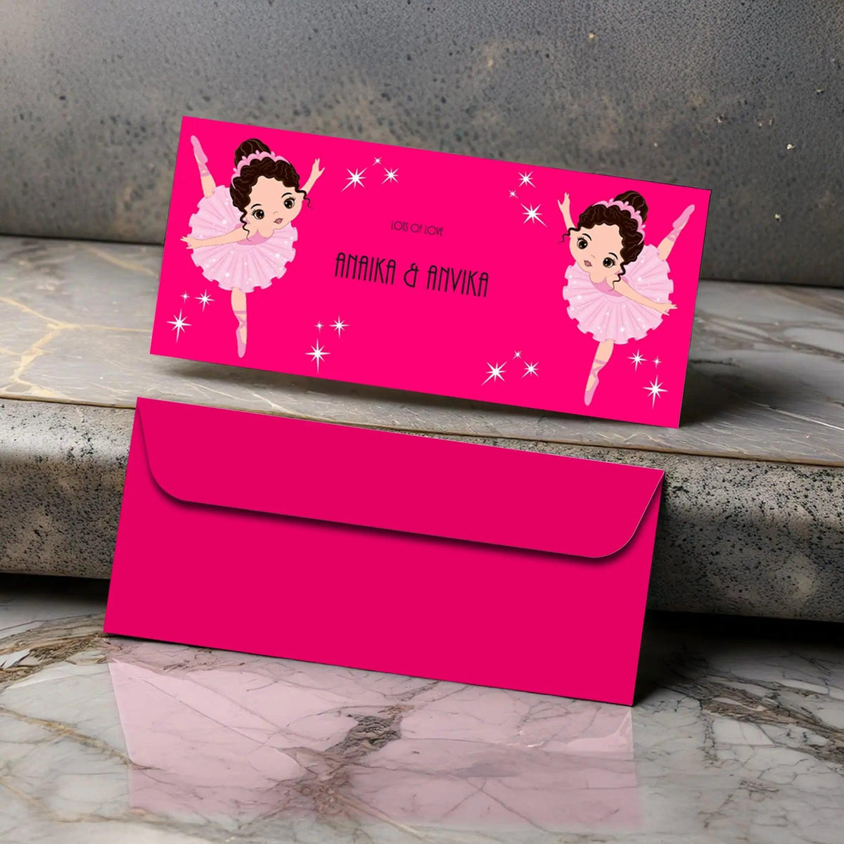 Personalised Money Envelopes - Ballerina Theme - Set of 20 - Chatterbox Labels - Envelopes