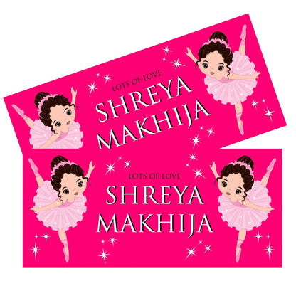 Personalised Money Envelopes - Ballerina Theme - Set of 20 - Chatterbox Labels - Envelopes