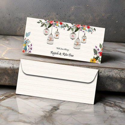 Personalised Money Envelopes - Bird Cages Theme - Set of 20 - Chatterbox Labels - Envelopes