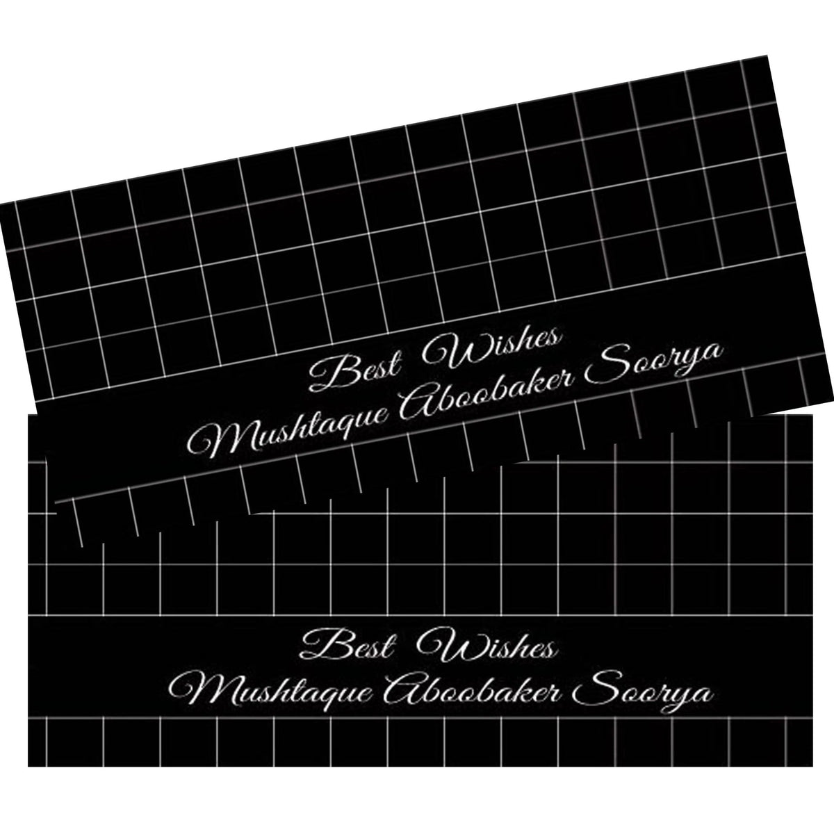 Personalised Money Envelopes - Black Chequered Theme - Set of 20 - Chatterbox Labels - Envelopes