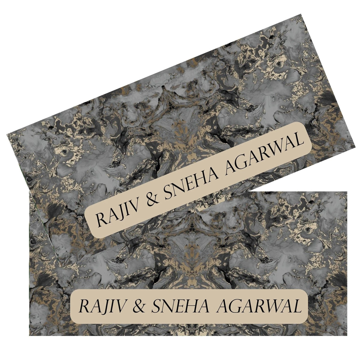 Personalised Money Envelopes - Black Marble Theme - Set of 20 - Chatterbox Labels - Envelopes