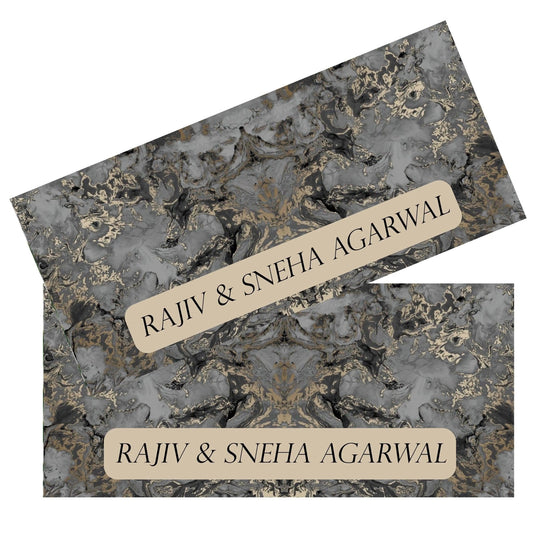 Personalised Money Envelopes - Black Marble Theme - Set of 20 - Chatterbox Labels - Envelopes