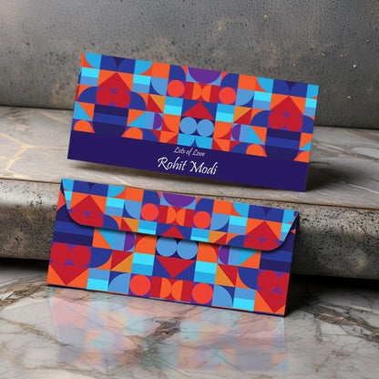 Personalised Money Envelopes - Blue Abstract Theme - Set of 20 - Chatterbox Labels - Envelopes