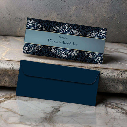 Personalised Money Envelopes - Blue Motif Theme - Set of 20 - Chatterbox Labels - Envelopes