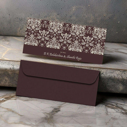 Personalised Money Envelopes - Brown Filigre Theme - Set of 20 - Chatterbox Labels - Envelopes