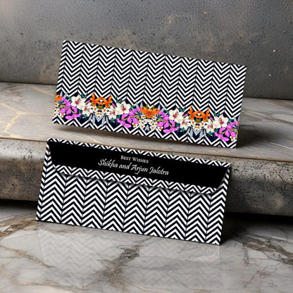 Personalised Money Envelopes - Chevron Orchids - Set of 20 - Chatterbox Labels - Envelopes