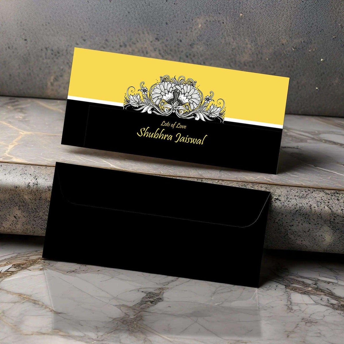 Personalised Money Envelopes - Contrast Floral Theme - Set of 20 - Chatterbox Labels - Envelopes
