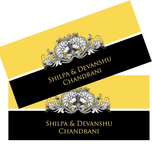 Personalised Money Envelopes - Contrast Floral Theme - Set of 20 - Chatterbox Labels - Envelopes
