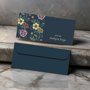 Personalised Money Envelopes - Dark Floral Theme - Set of 20 Chatterbox Labels