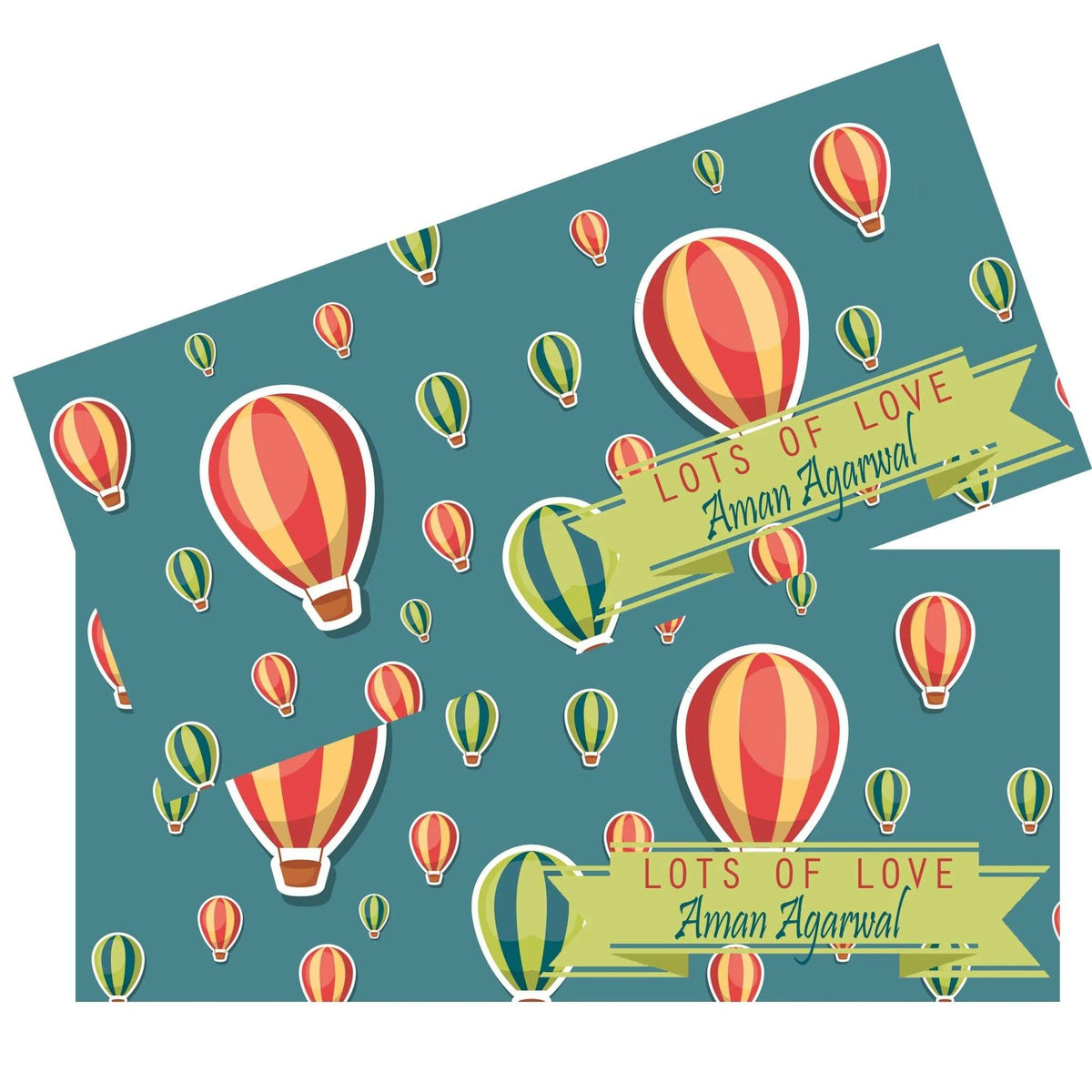 Personalised Money Envelopes - Hot Air Balloon Theme - Set of 20 - Chatterbox Labels - Envelopes