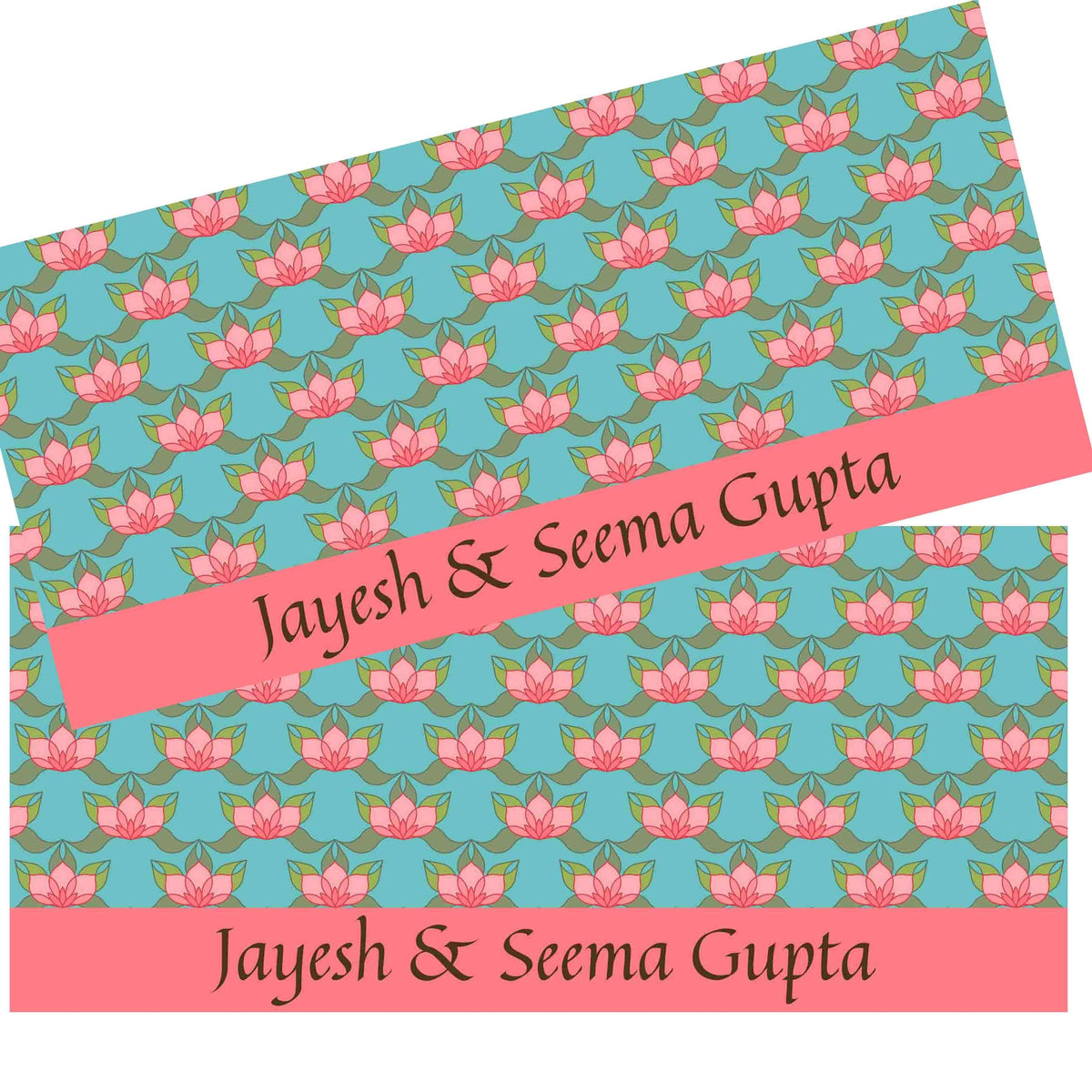 Personalised Money Envelopes - Lotus Theme - Set of 20 - Chatterbox Labels - Envelopes