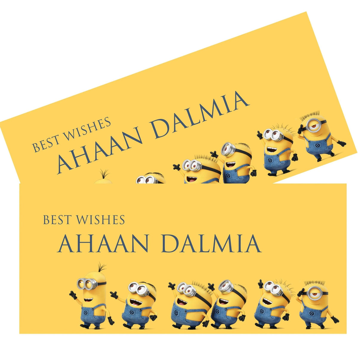 Personalised Money Envelopes - Minions Theme - Set of 20 - Chatterbox Labels - Envelopes