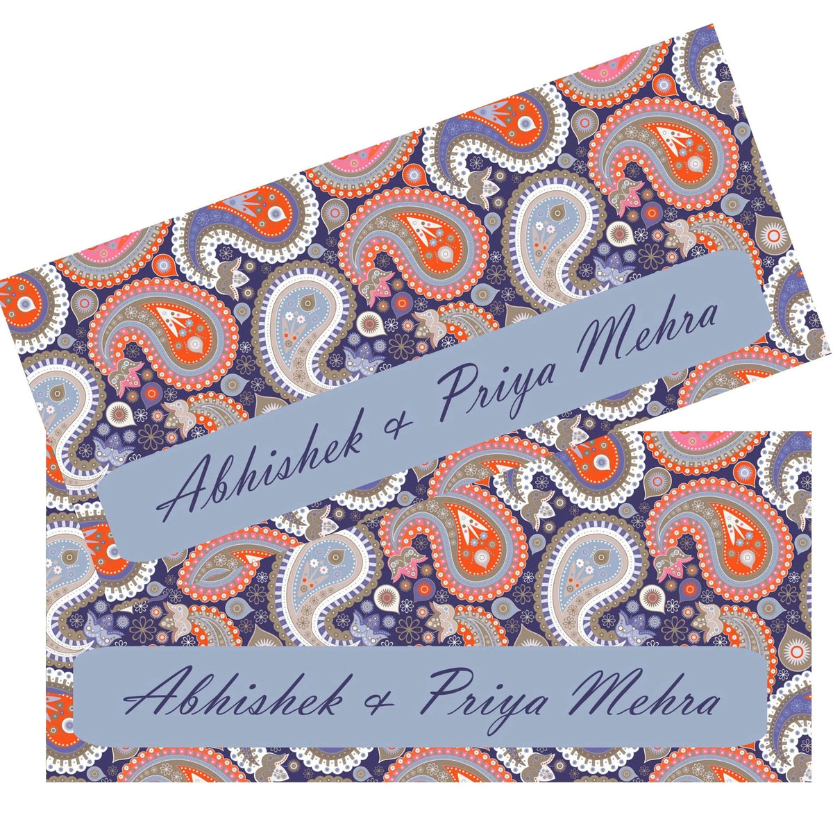 Personalised Money Envelopes - Paisley Theme - Set of 20 - Chatterbox Labels - Envelopes