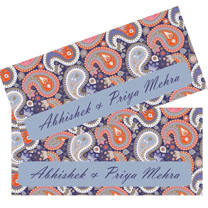Personalised Money Envelopes - Paisley Theme - Set of 20 - Chatterbox Labels - Envelopes