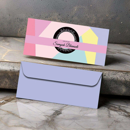 Personalised Money Envelopes - Pastel Geometric Theme - Set of 20 - Chatterbox Labels - Envelopes