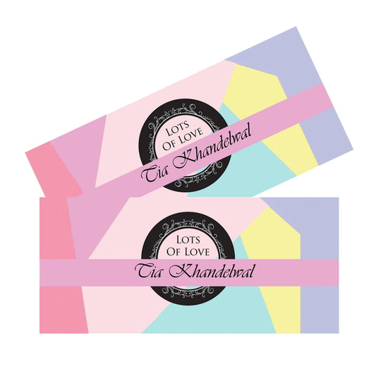 Personalised Money Envelopes - Pastel Geometric Theme - Set of 20 - Chatterbox Labels - Envelopes