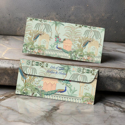 Personalised Money Envelopes - Peacock Garden Theme - Set of 20 - Chatterbox Labels - Envelopes