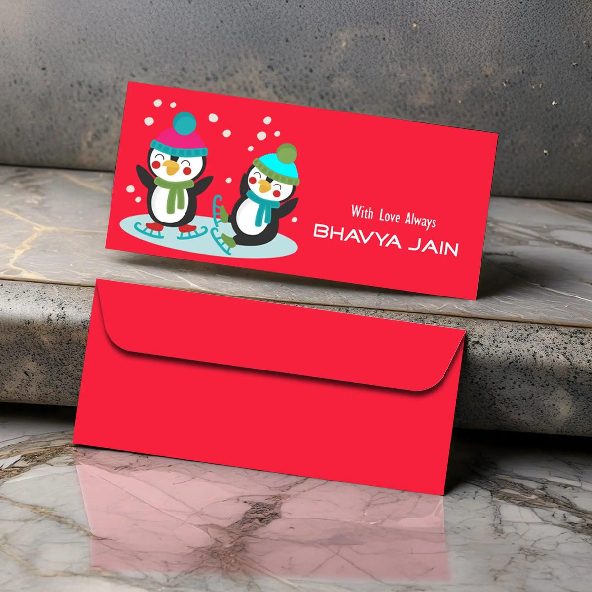 Personalised Money Envelopes - Penguin Theme - Set of 20 - Chatterbox Labels - Envelopes