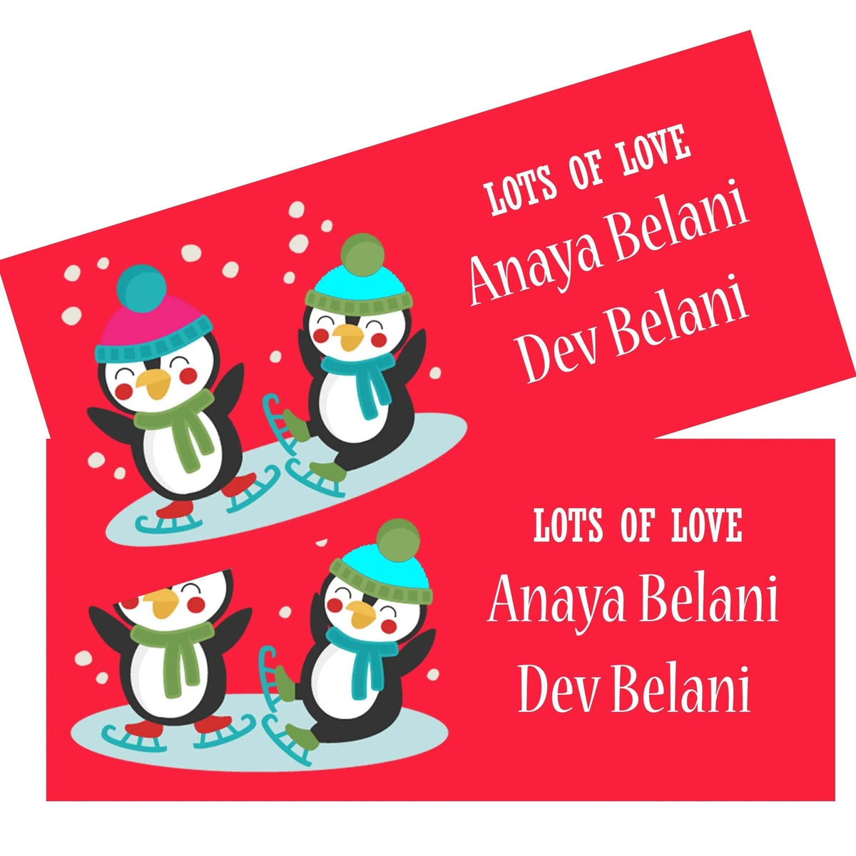 Personalised Money Envelopes - Penguin Theme - Set of 20 - Chatterbox Labels - Envelopes