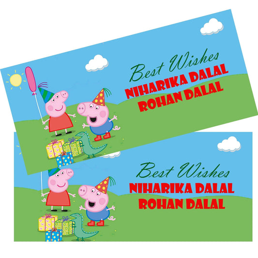 Personalised Money Envelopes - Peppa Pig Theme - Set of 20 - Chatterbox Labels - Envelopes