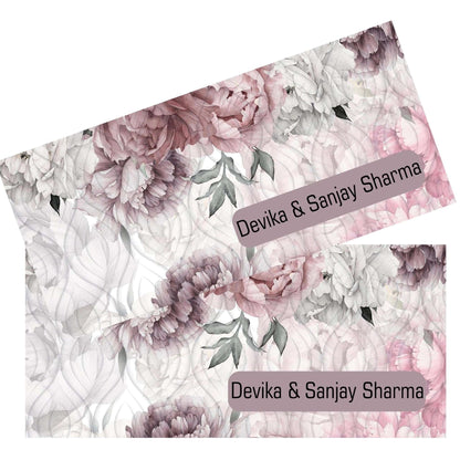 Personalised Money Envelopes - Pink Floral Theme - Set of 20 - Chatterbox Labels - Envelopes