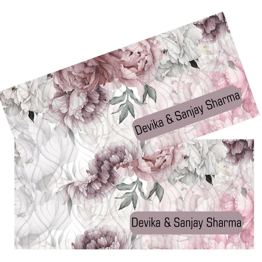 Personalised Money Envelopes - Pink Floral Theme - Set of 20 - Chatterbox Labels - Envelopes