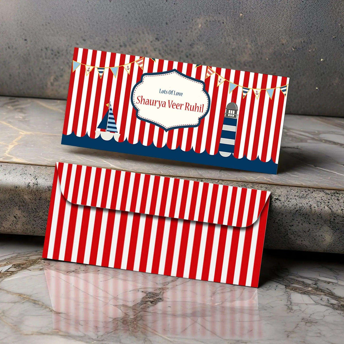 Personalised Money Envelopes - Sailor Theme - Set of 20 - Chatterbox Labels - Envelopes