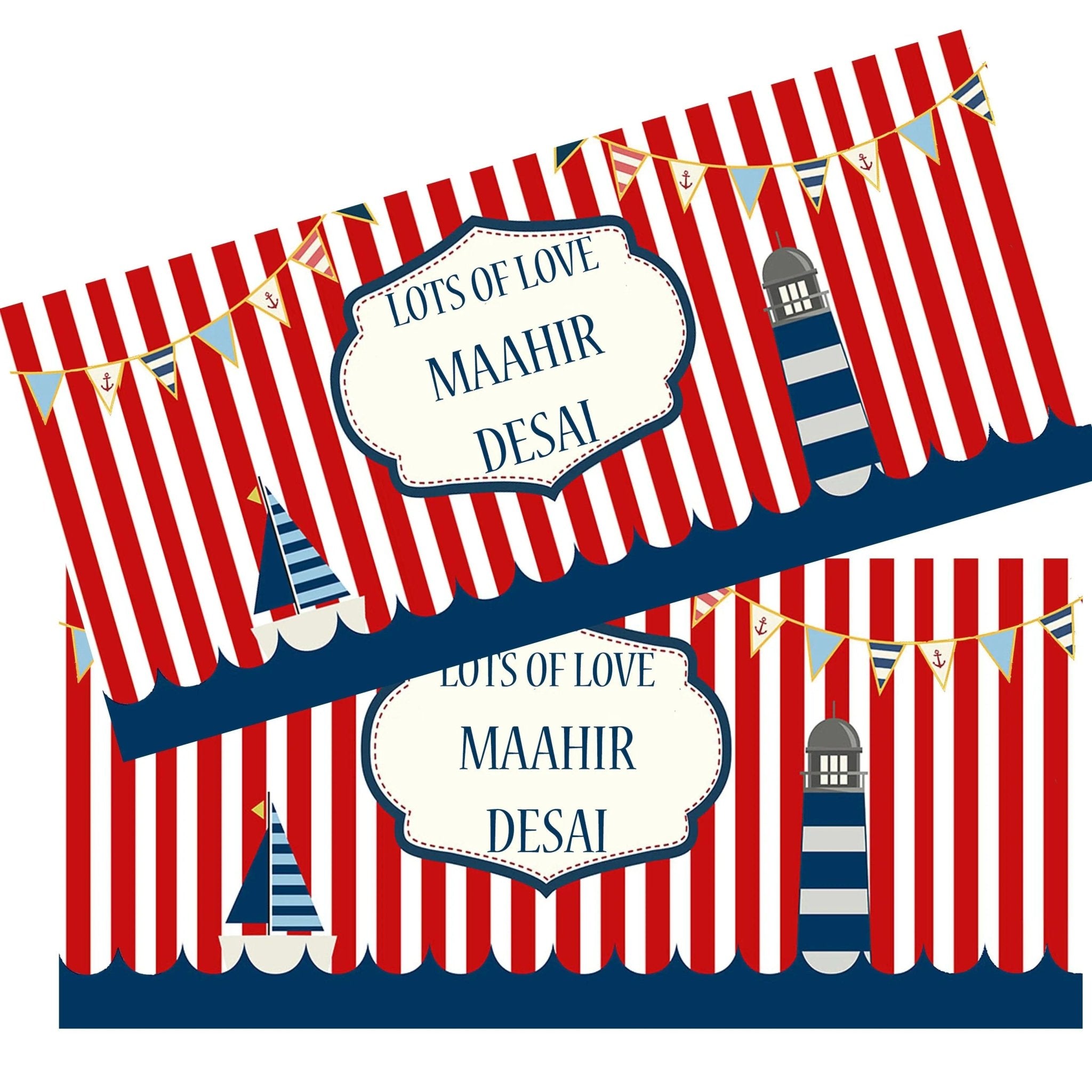 Personalised Money Envelopes - Sailor Theme - Set of 20 - Chatterbox Labels - Envelopes
