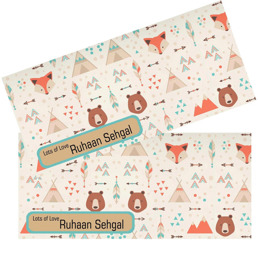 Personalised Money Envelopes - Teepee Theme - Set of 20 - Chatterbox Labels - Envelopes