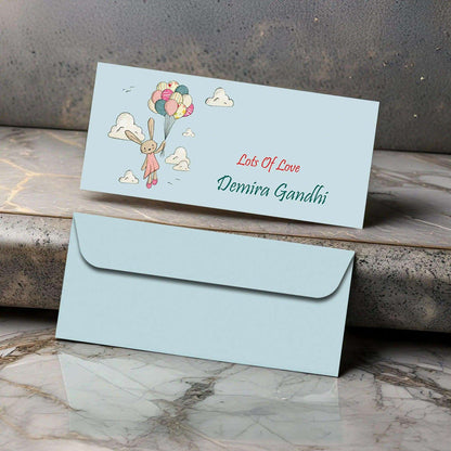 Personalised Money Envelopes - Vintage Bunny Theme - Set of 20 - Chatterbox Labels - Envelopes