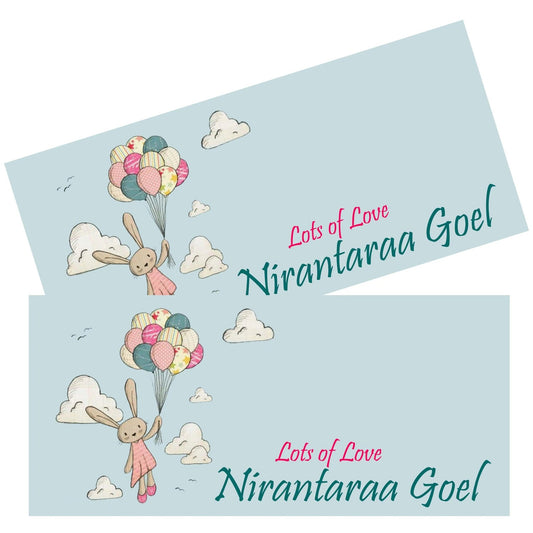 Personalised Money Envelopes - Vintage Bunny Theme - Set of 20 - Chatterbox Labels - Envelopes