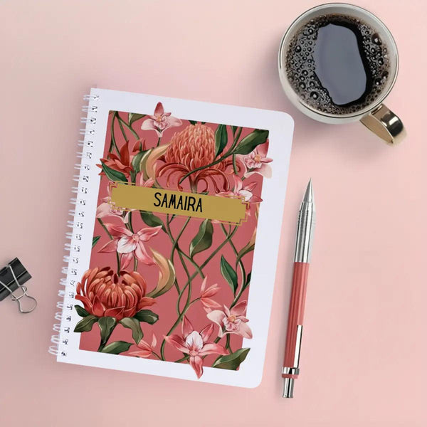 Personalised Notebook - A5 size - Bloom Journal Chatterbox Labels