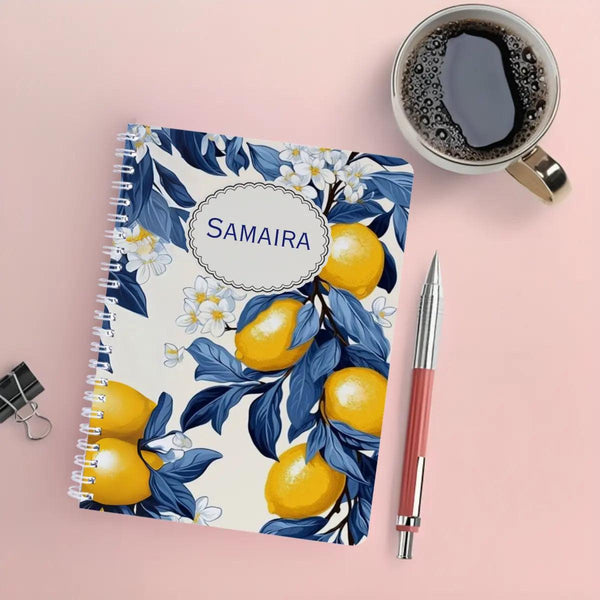 Personalised Notebook - A5 size - Blue Lemonade Chatterbox Labels