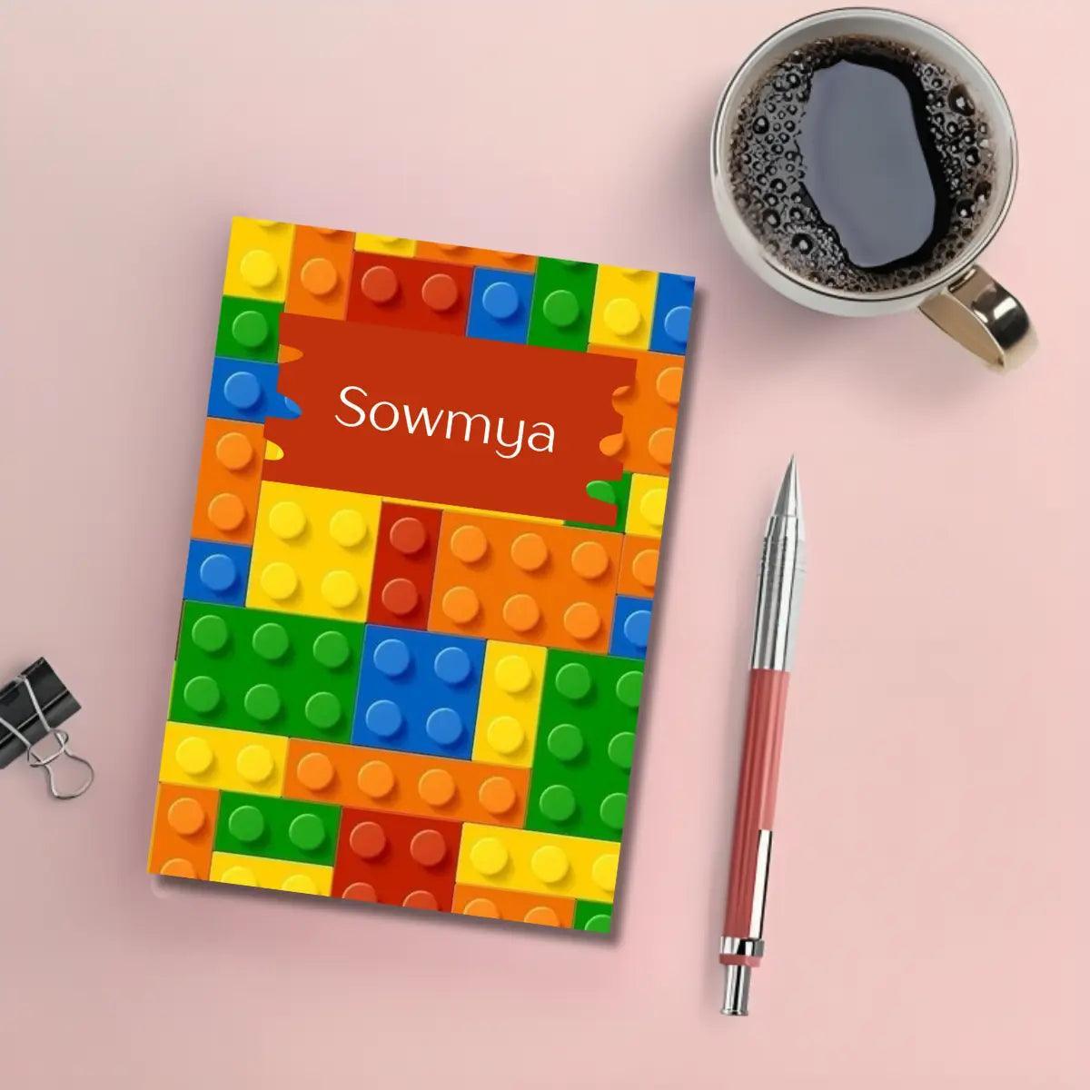 Personalised Notebook - A5 size - Creative Bricks - Chatterbox Labels - Notebook