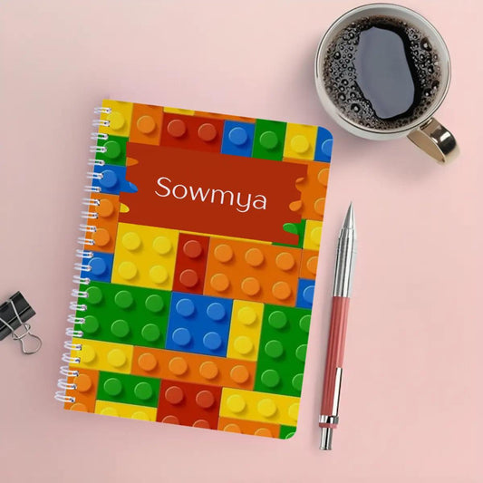 Personalised Notebook - A5 size - Creative Bricks - Chatterbox Labels - Notebook