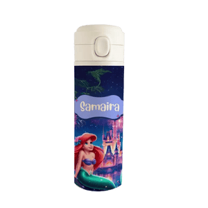 Personalised Stainless Steel Water Bottle - Mermaid Magic Chatterbox Labels