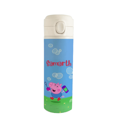 Personalised Stainless Steel Water Bottle - Peppa's Drink Chatterbox Labels