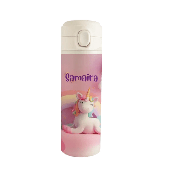 Personalised Stainless Steel Water Bottle - Unicorn Dream Chatterbox Labels