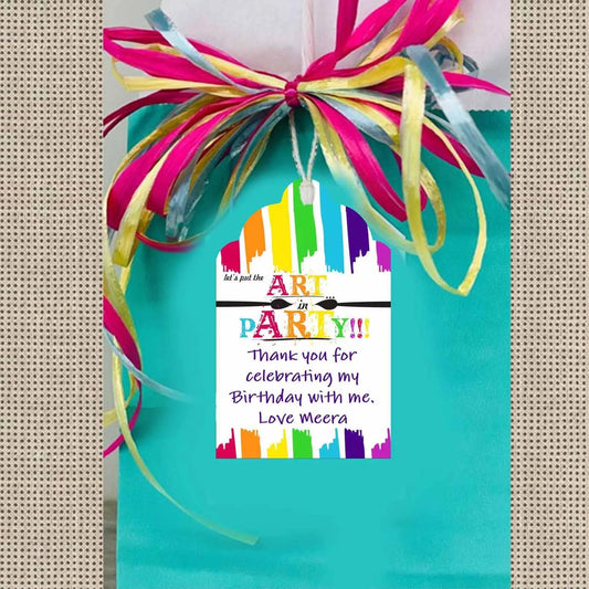 Personalised Thank You Cards - Art Party - Set of 15 - Chatterbox Labels - Thank You Cards