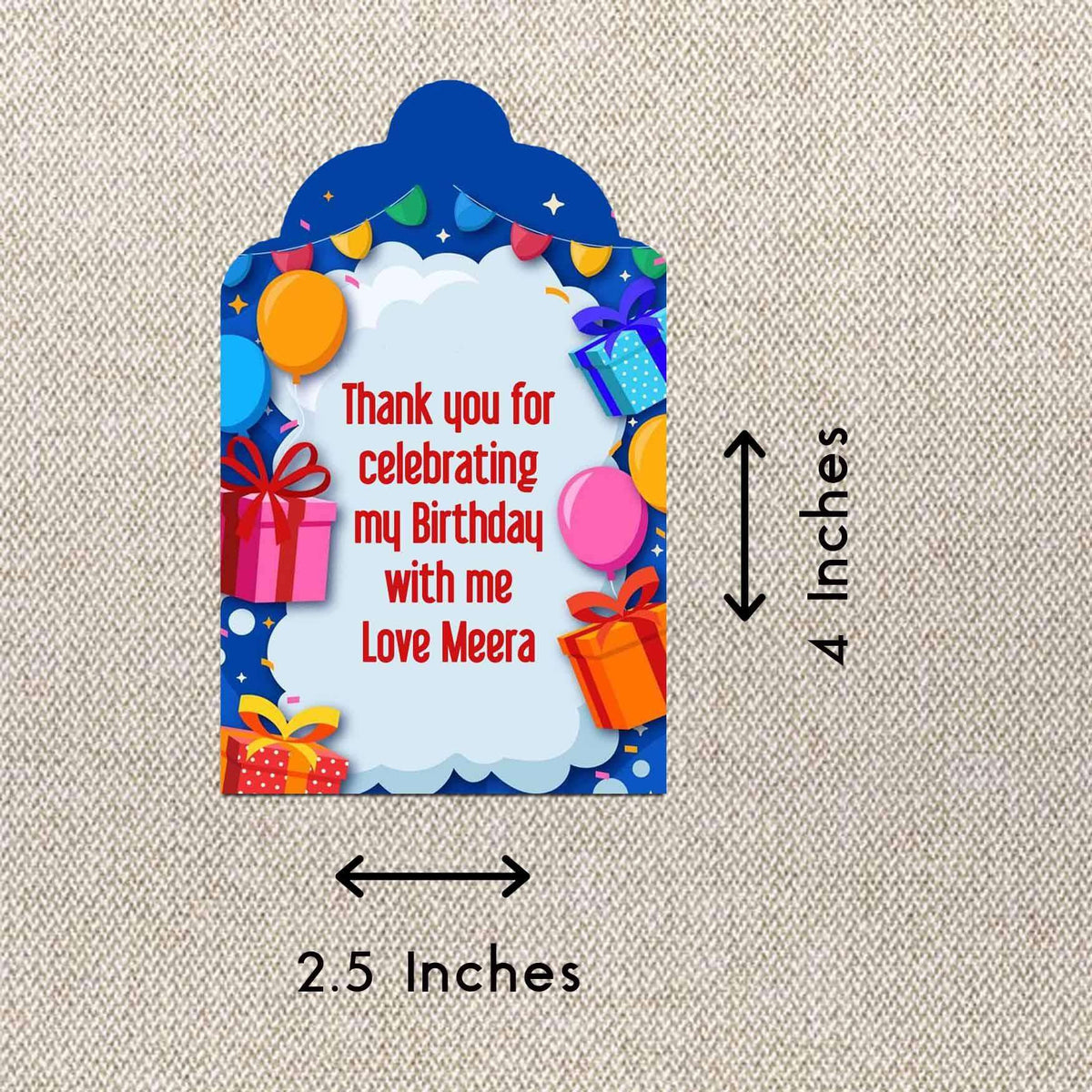 Personalised Thank You Cards - Birthday Flair - Set of 15 - Chatterbox Labels - Thank You Cards