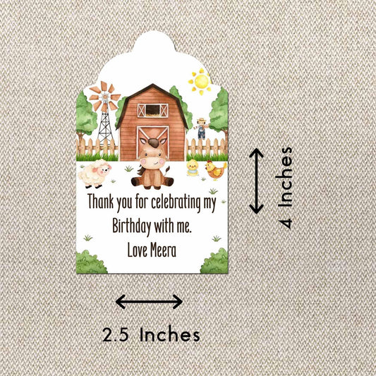 Personalised Thank You Cards - Farm Animals - Set of 15 - Chatterbox Labels - Thank You Cards