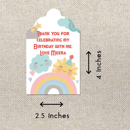 Personalised Thank You Cards - Rainbow - Set of 15 - Chatterbox Labels - Thank You Cards