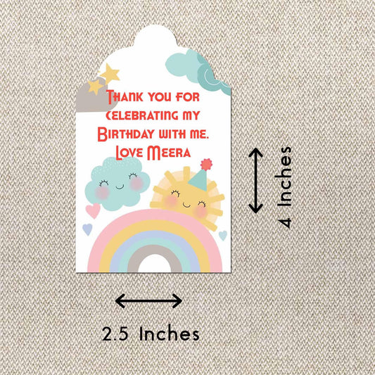 Personalised Thank You Cards - Rainbow - Set of 15 - Chatterbox Labels - Thank You Cards
