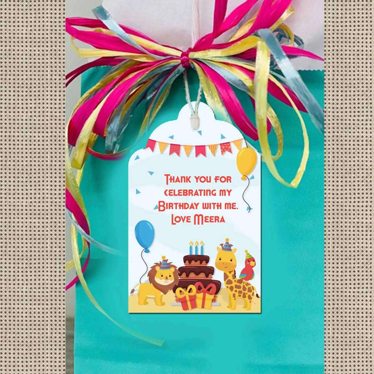 Personalised Thank You Cards - Sweet Safari - Set of 15 - Chatterbox Labels - Thank You Cards