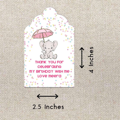 Personalised Thank You Cards - Vintage Elephant - Set of 15 - Chatterbox Labels - Thank You Cards