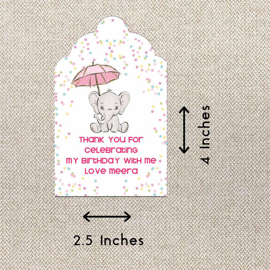 Personalised Thank You Cards - Vintage Elephant - Set of 15 - Chatterbox Labels - Thank You Cards