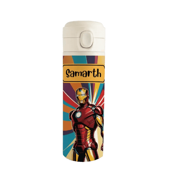 Personalised Water Bottle - Iron Man's Power Drink Chatterbox Labels