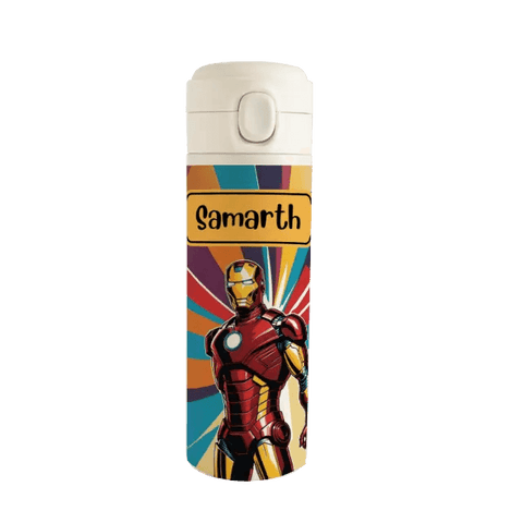 Personalised Water Bottle - Iron Man's Power Drink Chatterbox Labels